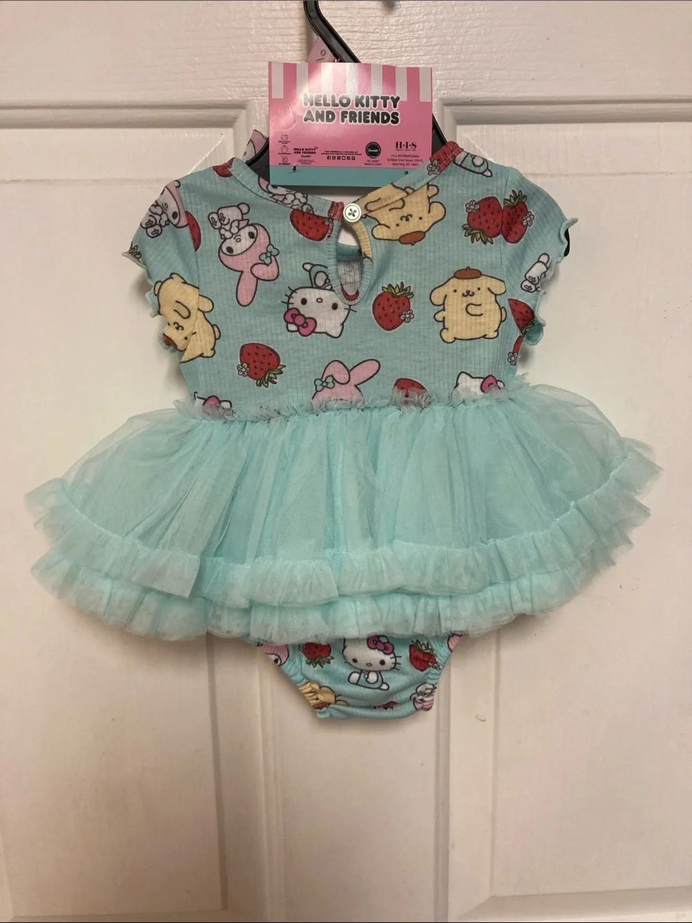 Hello Kitty & Friends Aqua Tulle Baby One-Piece Dress